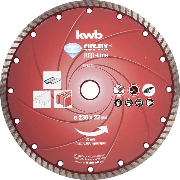 KWB Diamantkapskiva Red Line 230x22mm Cut-Fix