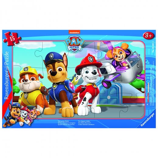 Ravensburger Rampussel: Paw Patrol Fyra modiga räddare 15 Bitar