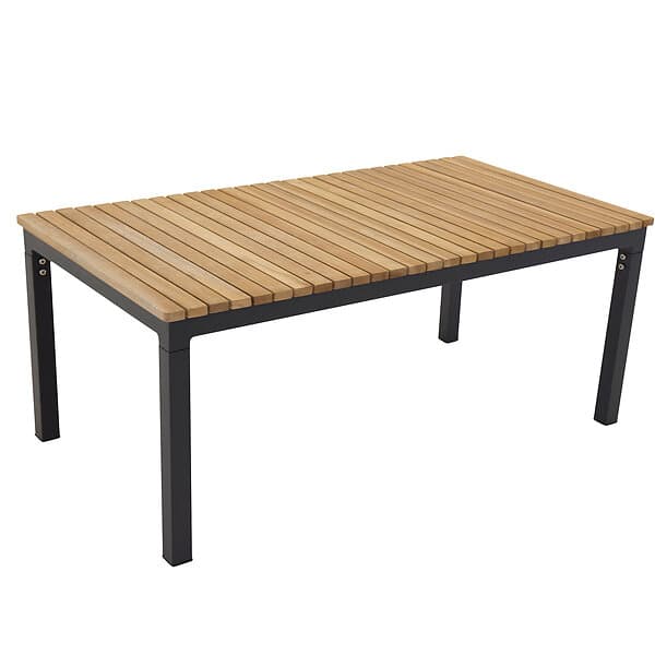 Venture Design Sofabord Brasilia 60*110*45 Svart Alu / Teak 9299-408