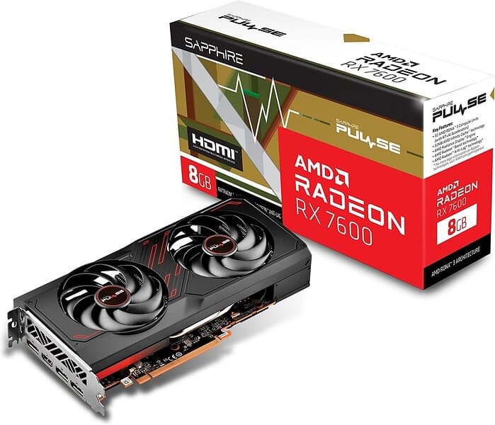 Sapphire Radeon RX 7600 Pulse HDMI 3xDP 8GB