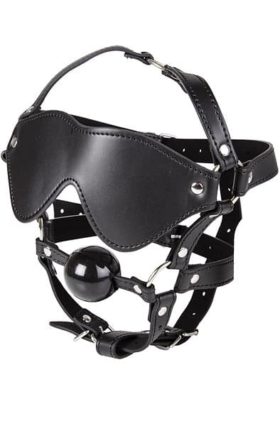 Full Head Blindfold & Ball Gag Set