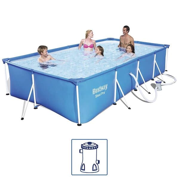 Bestway Pool Steel Pro rektangulär 400x211x81 cm 56424