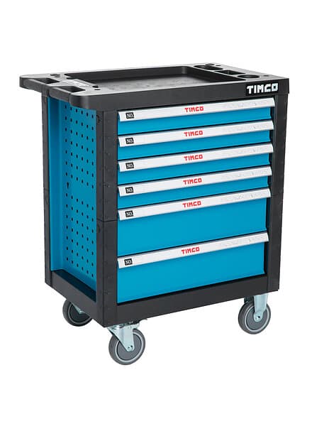 Timco 6 drawers 220-delad Tool Trolley with verktyg, Blå