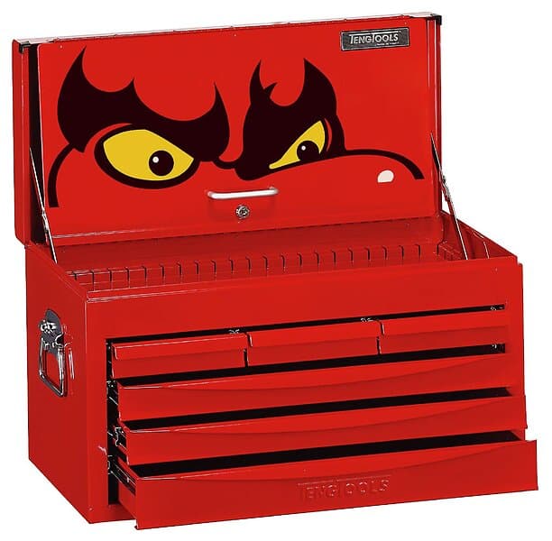 Teng Tools Topplåda TC806SV 6 drawers, röd