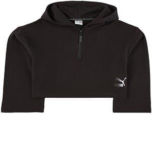 Puma Croppad Huvtröja Svart 9-10 years