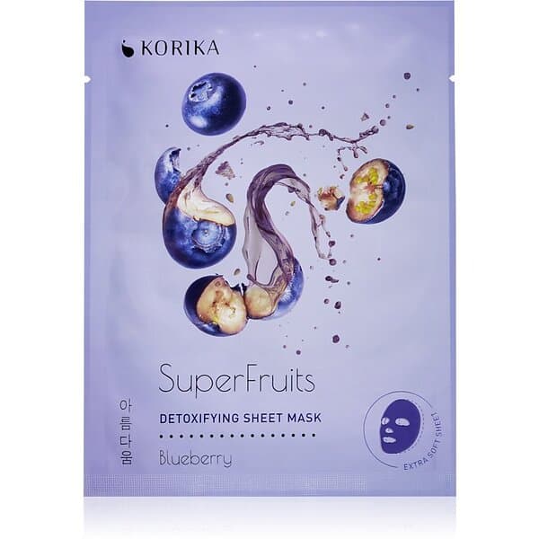 KORIKA SuperFruits Blueberry Detoxifying Sheet Mask 25g