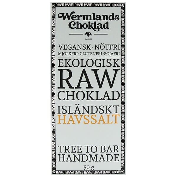 Wermlands Choklad Raw Isländskt havssalt 50g