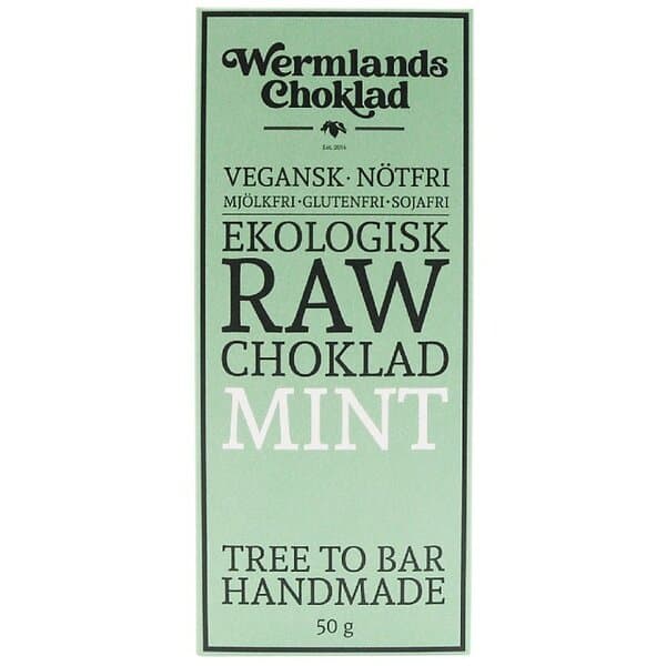 Wermlands Choklad Raw Mint Nibs 50g