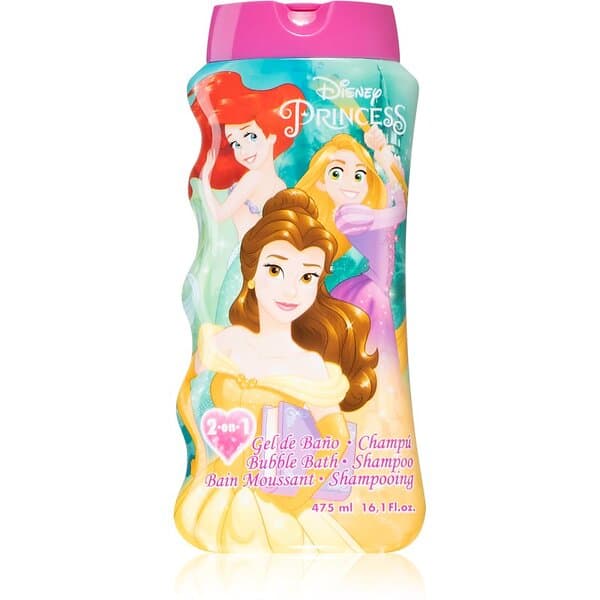 Disney Princess Bubble Bath and Shampoo Dusch- och badtvål för barn 475ml unisex