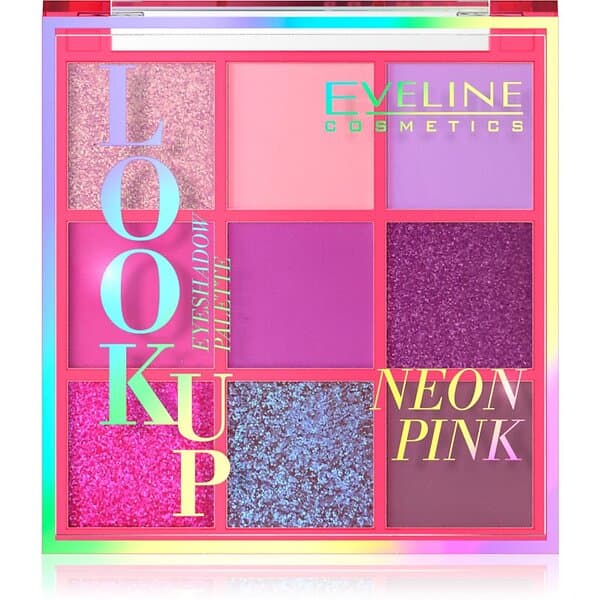 Eveline Cosmetics Look Up Neon Pink Palett för ögonskugga 10.8g female