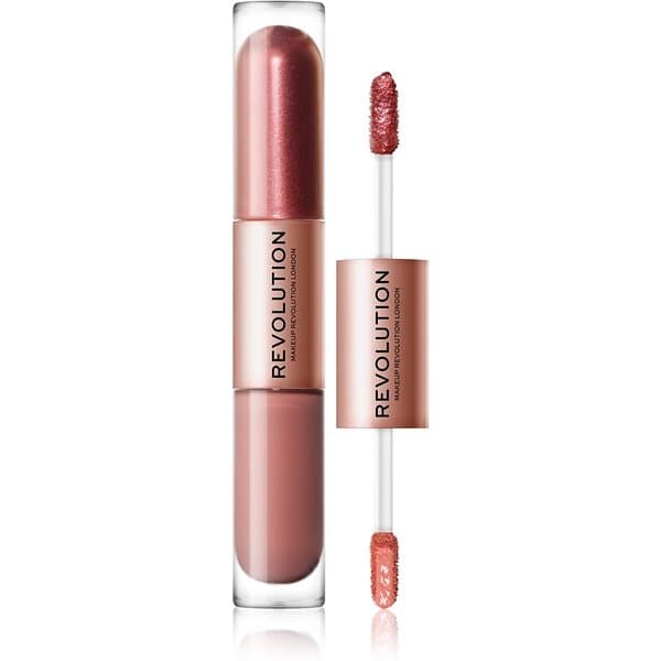 Makeup Revolution Double Up Flytande ögonskugga 2-i-1 Skugga Infatuated Rose Gol