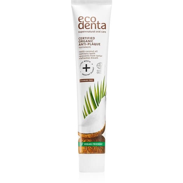 EcoDenta Certified Organic Anti-plaque Toothpaste mot plack för friskt tandkött