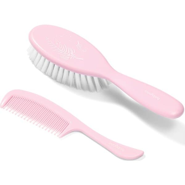 BabyOno Take Care Hairbrush and Comb II Set för barn från födseln Pink unisex