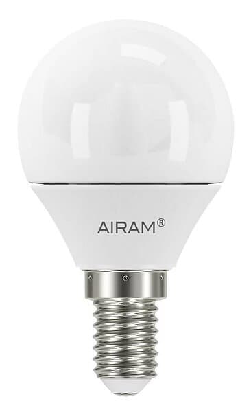 Airam LED Opal P45 4.9W E14 470lm, 2-pack Vit Opalglas