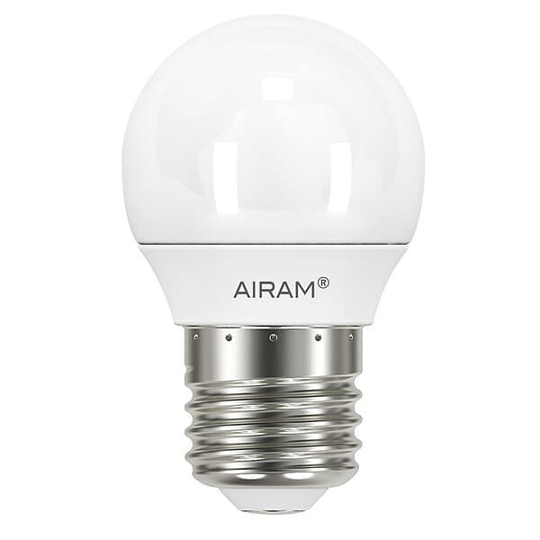 Airam LED Opal P45 E27 4.9W 2700K 470lm, 2-pack Vit Opalglas