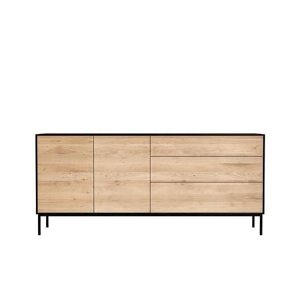 Ethnicraft Blackbird Sideboard 2 Dörrar 3 Lådor Svart Ek