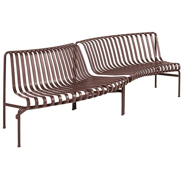 Hay Palissade Parkbench Startset In/Out, Iron Red Stål