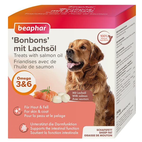 Beaphar 'Bonbons' hundgodis med laxolja 245 g