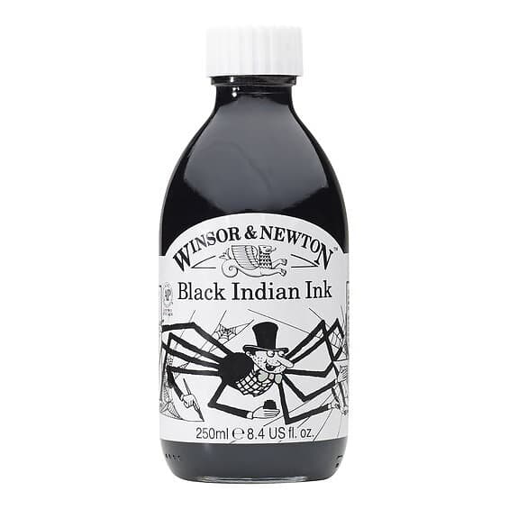 W&N Draw. Ink Black Ind 250ml