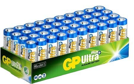 GP Batteries Ultra Plus Alkaliska AA-batterier (LR6) Box 40-P