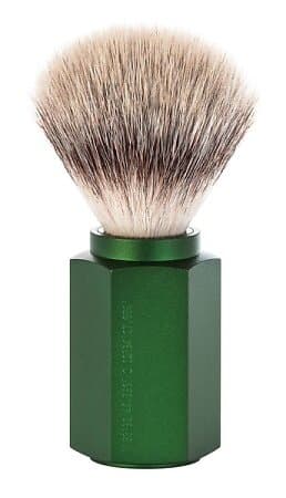 Mühle HEXAGON Silvertip Fibre Shaving Brush Anodised aluminum forest