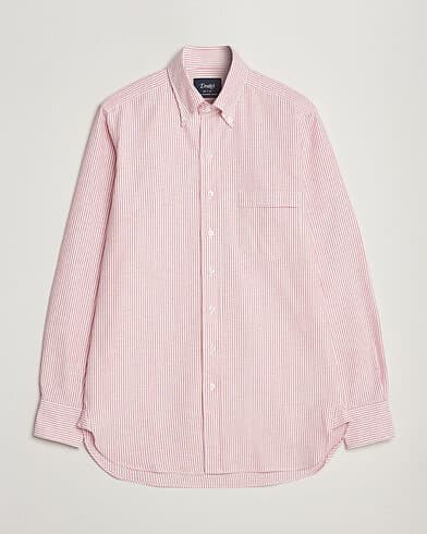 Drakes Striped Button Down Oxford Shirt (Herre)