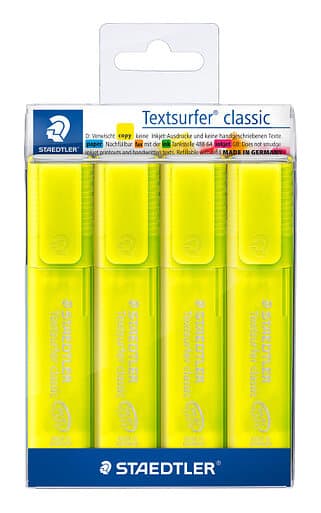 Staedtler Överstrykningspenna Textsurfer Gul 4 pennor