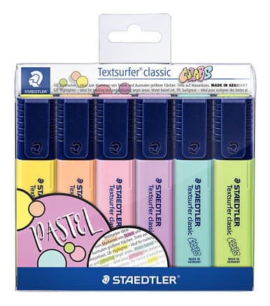 Staedtler Överstrykningspenna Textsurfer Classic Pastell Colors 6 pennor