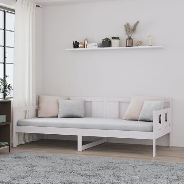 vidaXL Dagbädd vit 80x200 cm massiv furu 820273