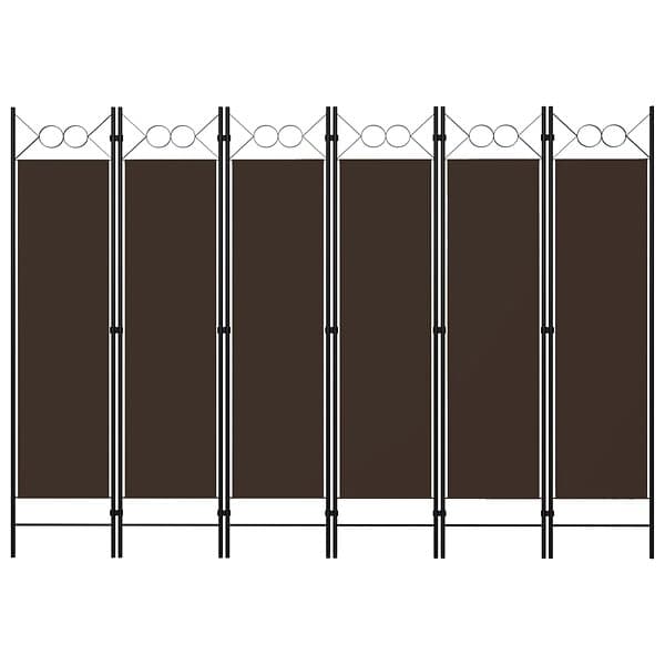 vidaXL Rumsavdelare 6 paneler brun 240x180 cm 320712