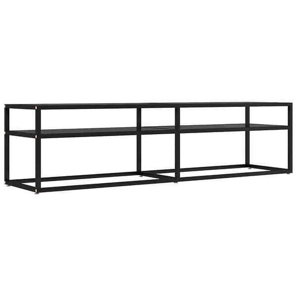 vidaXL TV-bænk svart 160x40x40,5 cm härdat glas 331719