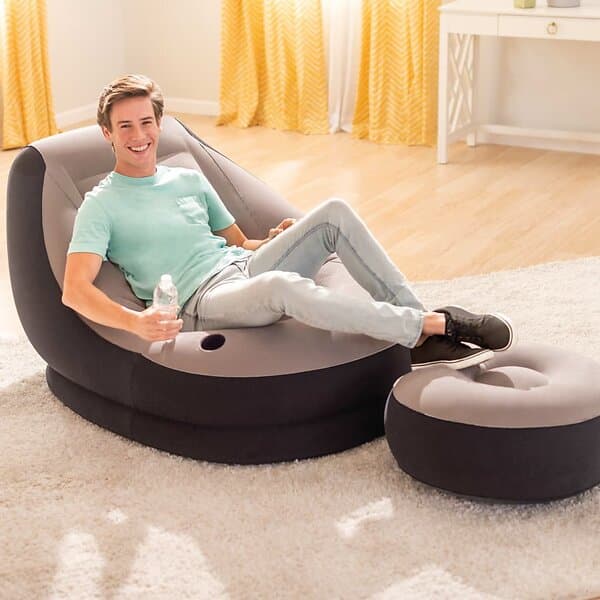 vidaXL INTEX Uppblåsbar fåtölj med puff Ultra Lounge Relax 68564NP 91568