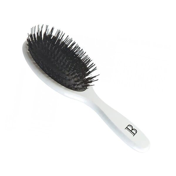 White hair extension brush