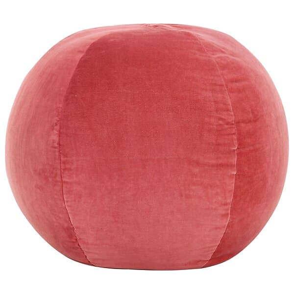 vidaXL Sittpuff bomullssammet 50x35 cm rosa 284041