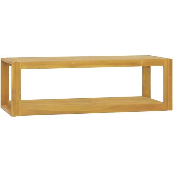 vidaXL Väggmonterat badrumsskåp 110x45x35 cm massiv teak 338236