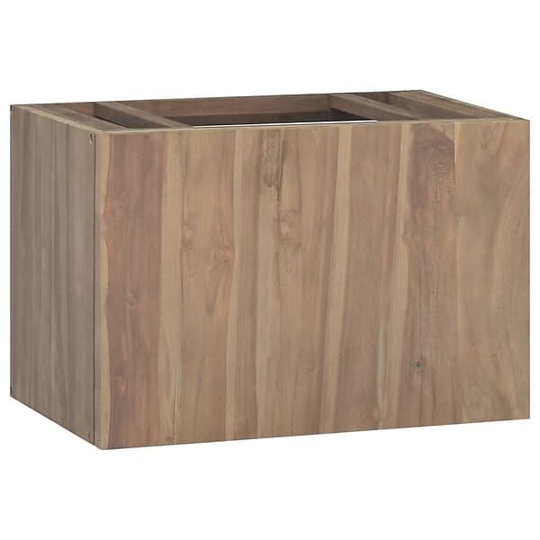 vidaXL Väggmonterat badrumsskåp 60x39x40 cm massiv teak 338253