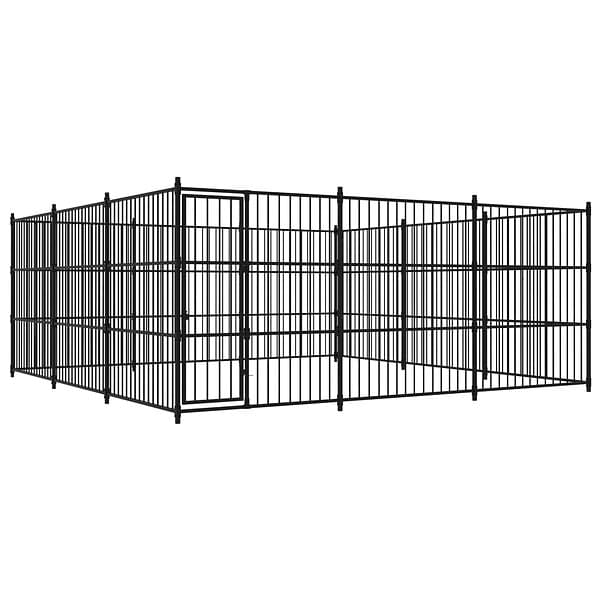 vidaXL Hundgård för utomhusbruk 450x450x185 cm 170896