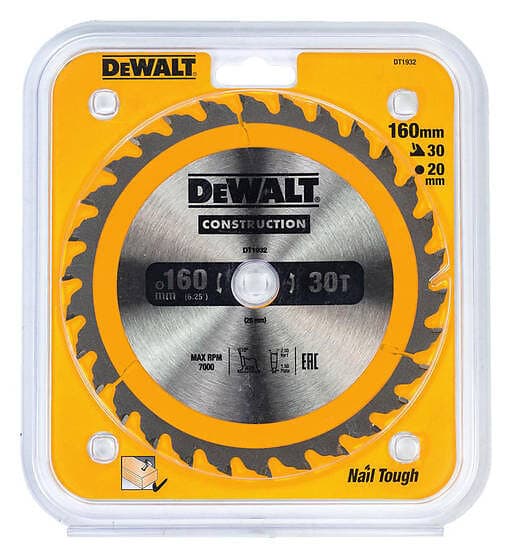 Dewalt Sågklinga Dt1932-Qz Construction 160X20Mm 30T