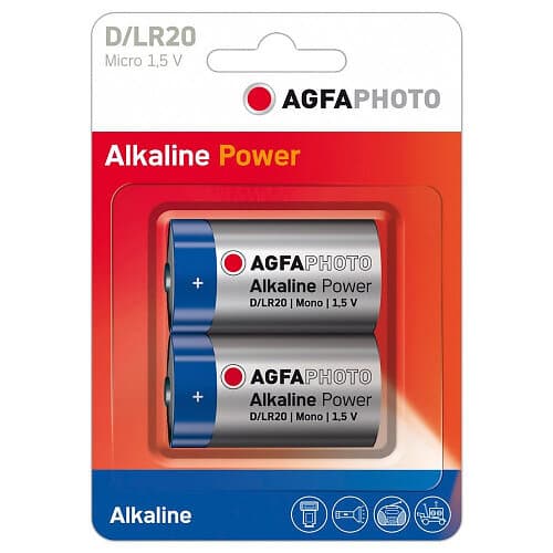 AgfaPhoto batteri 2 x D Alkalisk