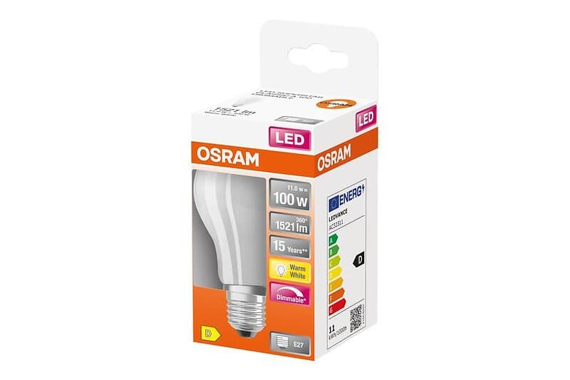 Osram LED SUPERSTAR LED-glödlampa med filament form: A60 glaserad finish E27 11W