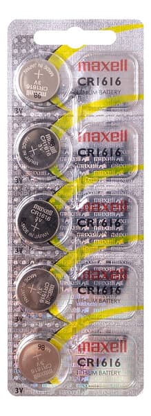 Maxell CR 1616 batteri 5 x CR1616 Li/MnO2