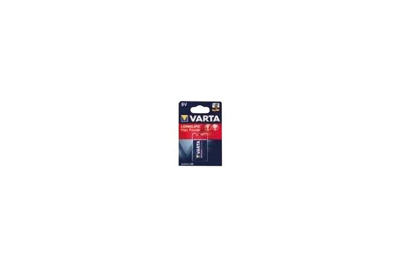 Varta Longlife Max Power 4722 batteri x 9V Alkalisk