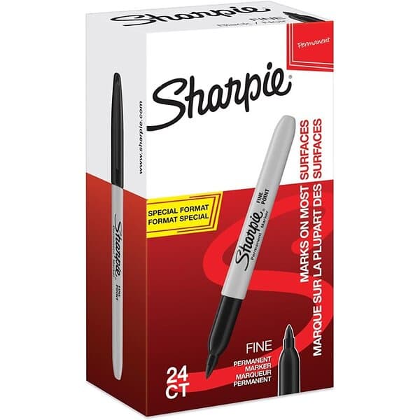 Sharpie Fine Marker 24-pack Black