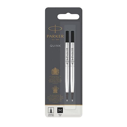 Parker Quink Rollerballrefill Medium 2-pack Black