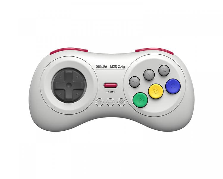 8Bitdo M30 2.4G Wireless Gamepad Trådlös Kontroll Vit