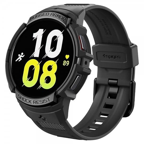 Spigen Samsung Galaxy Watch 6 44mm Skal och Armband Rugged Armor Pro Svart