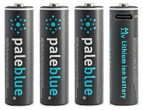 Pale BLUE Blue Uppladdningsbart Batteri Aa 4-pack Usb-c PB-AA-C