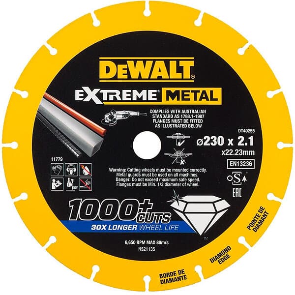 Dewalt DT40255 Diamantkapskiva för stålmaterial 230mm