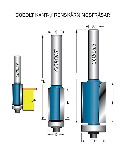 Cobolt Kantfräs D=13l=51 TL=110