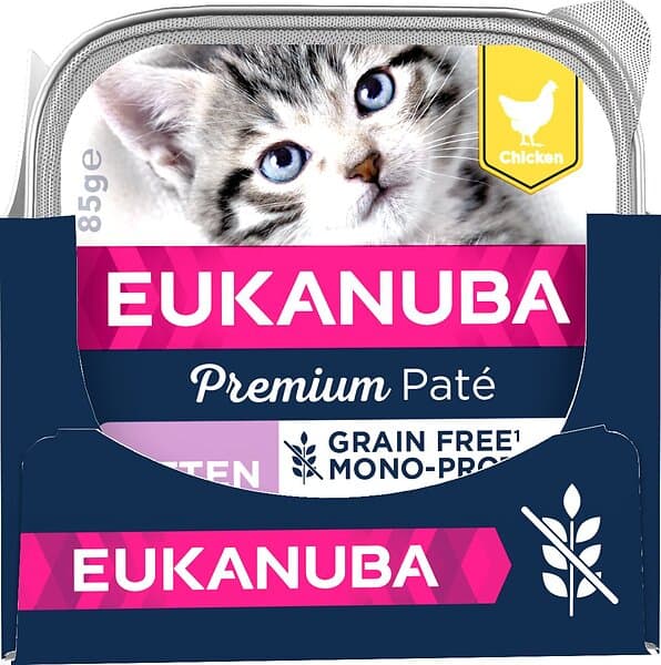 Eukanuba Grain Free Kitten Chicken Paté Mono Kattfoder 12 x 85g